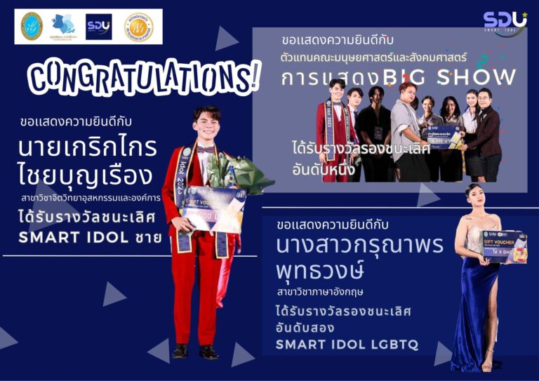 คณะมนุษยศาสตร์และสังคมศาสตร์ขอแสดงความยินดี