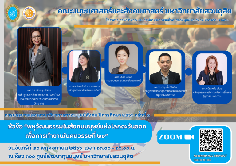 โครงการเสริมสร้างกระบวนทัศน์ทางวิชาการแห่งศาสตร์มนุษย์และสังคม ปีการศึกษา 2566